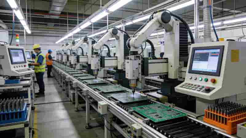 PCB drilling processing line automated production