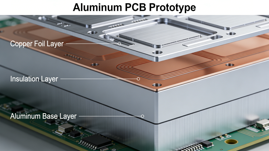 Aluminum PCB Prototype Blank Board Thermal Management Structure