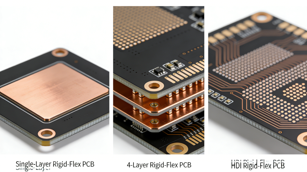 Different types of Rigid-Flex PCB including multilayer and HDI