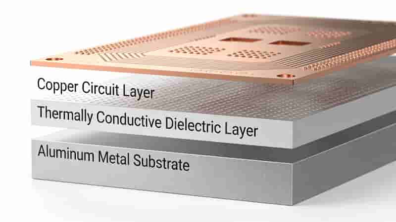 Metal Core PCB Structure Diagram MCPCB Layer Composition