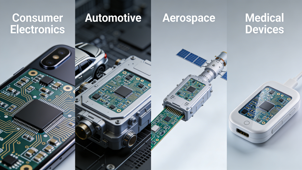 Microvia PCB Applications Consumer Automotive Medical Aerospace