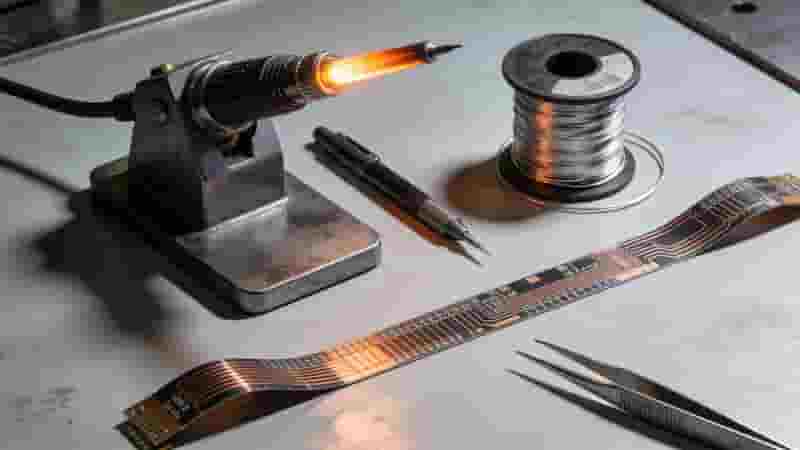 Flex PCB polyimide structure compared with rigid PCB for soldering analysis
