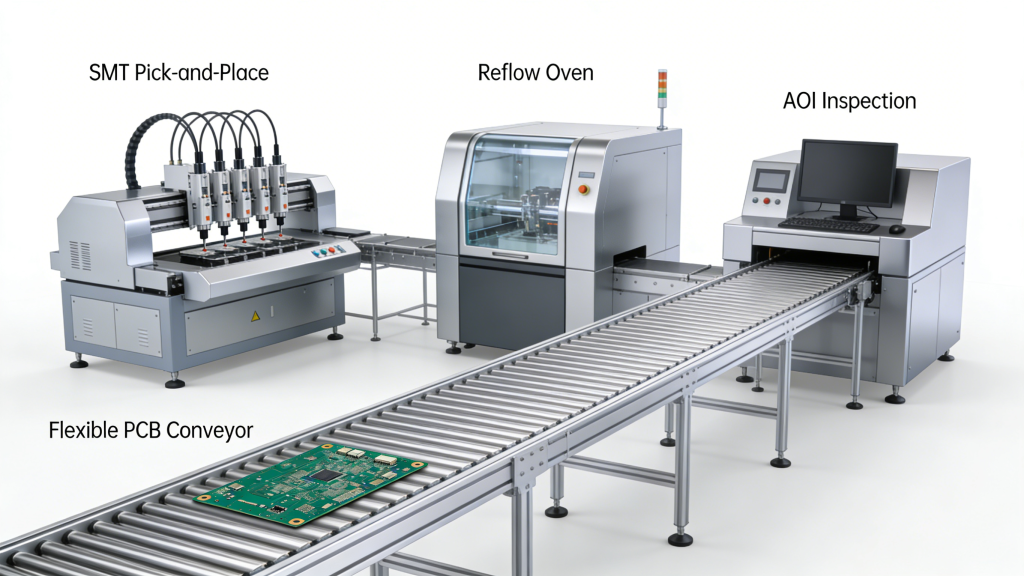 Single-Sided Flexible PCB SMT Assembly Line