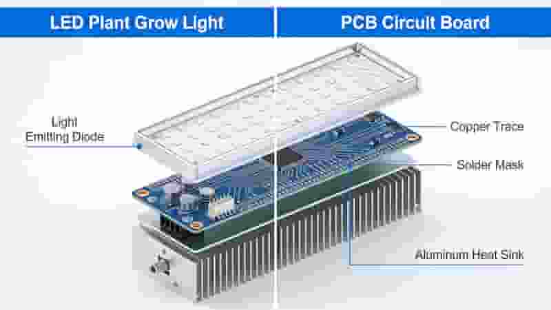 LED Grow Light PCB Spectrum Optimization for Plant Photosynthesis