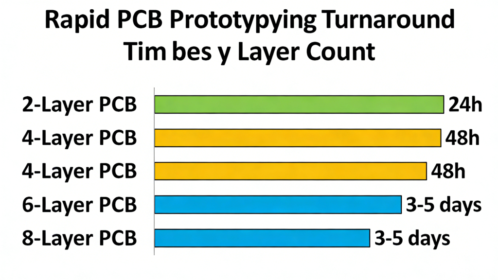 Rapid PCB Prototyping Turnaround Time Chart by Layer Count