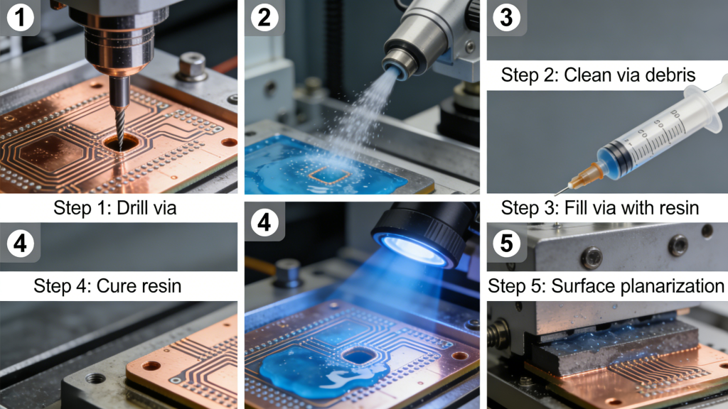 Via-in-pad design guidelines and fan-out routing rules for PCB