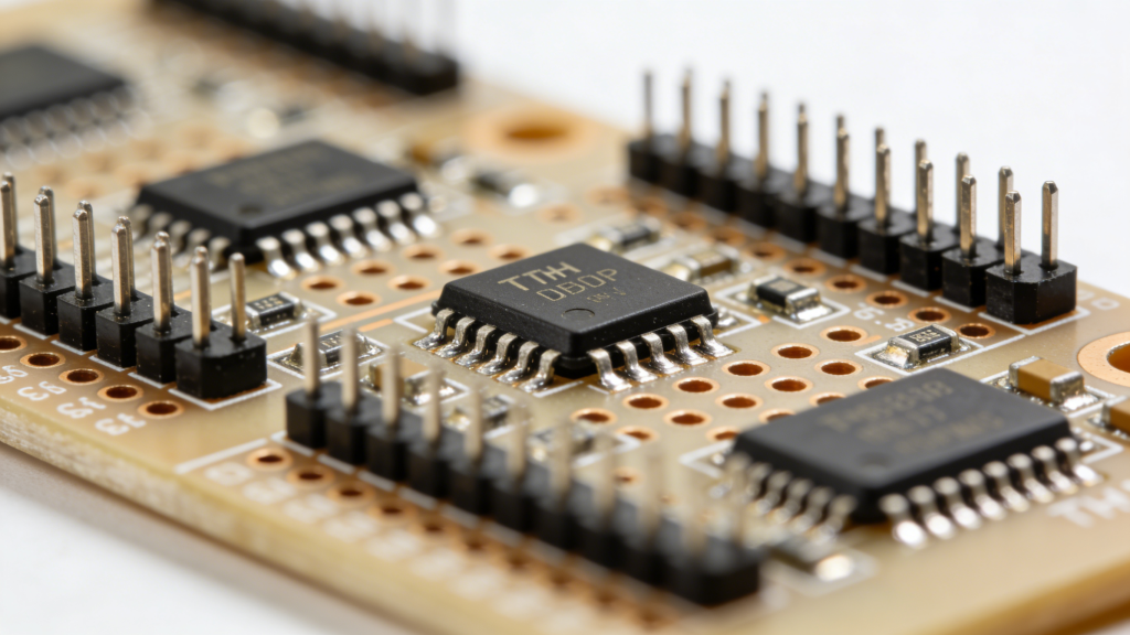 THT PCB Assembly with DIP components through hole technology