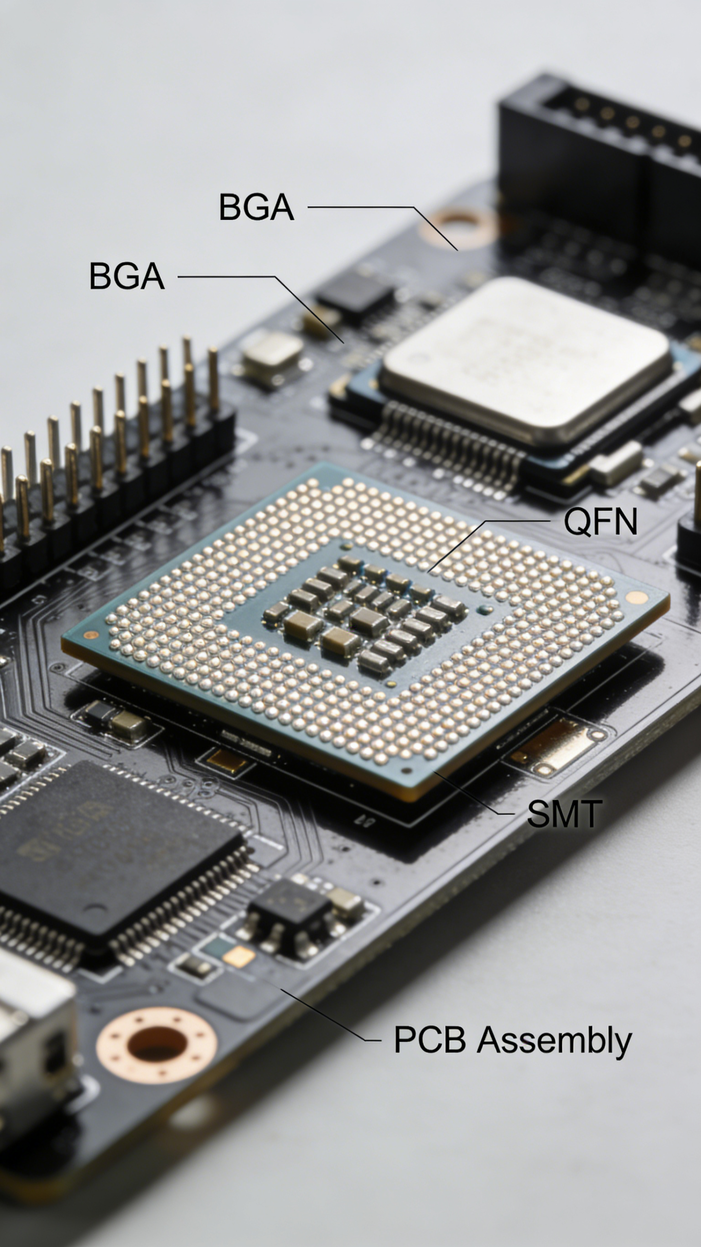 Fine-Pitch BGA and QFN SMT PCB Assembly