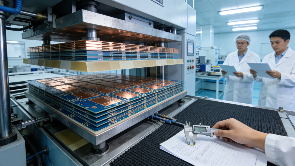 Multilayer PCB lamination stack-up in PCB fabrication