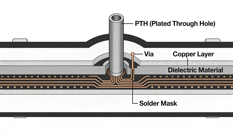 Plated Through Hole PTH Structure in PCB