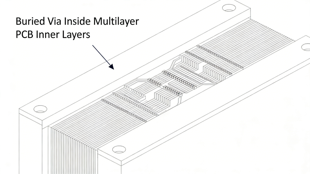 Buried Via Inside Multilayer PCB Inner Layers