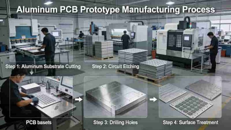 Bare Aluminum PCB Prototype Fabrication Sample