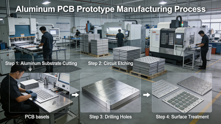 Bare Aluminum PCB Prototype Fabrication Sample