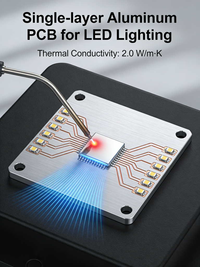 Single Layer Aluminum PCB for LED Lighting Heat Dissipation
