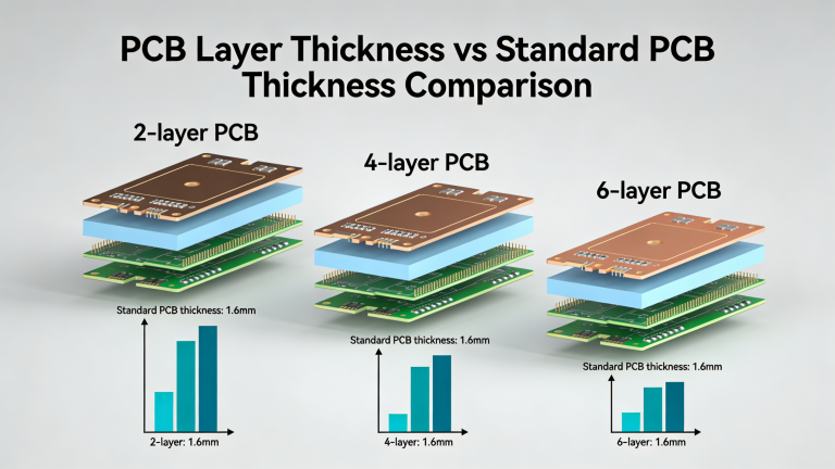 PCB layer thickness vs standard PCB thickness