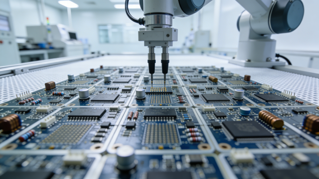 PCBA assembled board with SMT components and integrated circuits