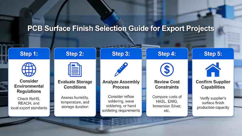 How to choose PCB surface finish for industrial export projects