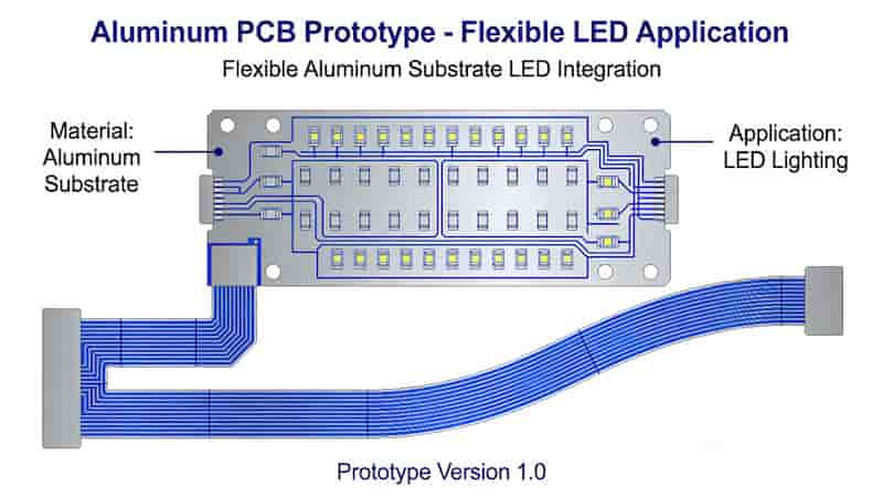 Flexible Aluminum PCB Board for LED and Power Devices
