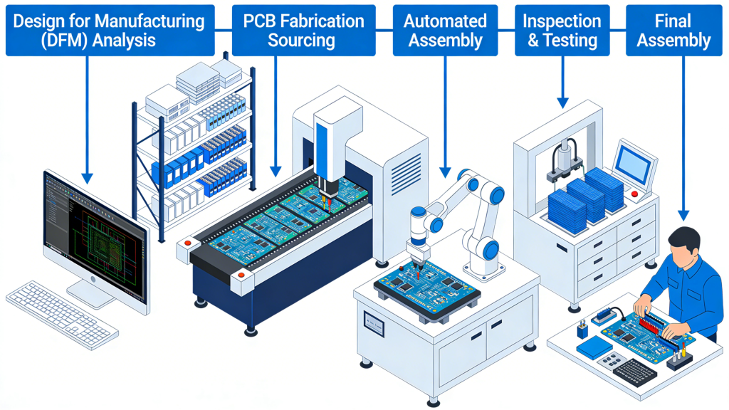 Complete PCB DFM DFA integrated production and assembly workflow