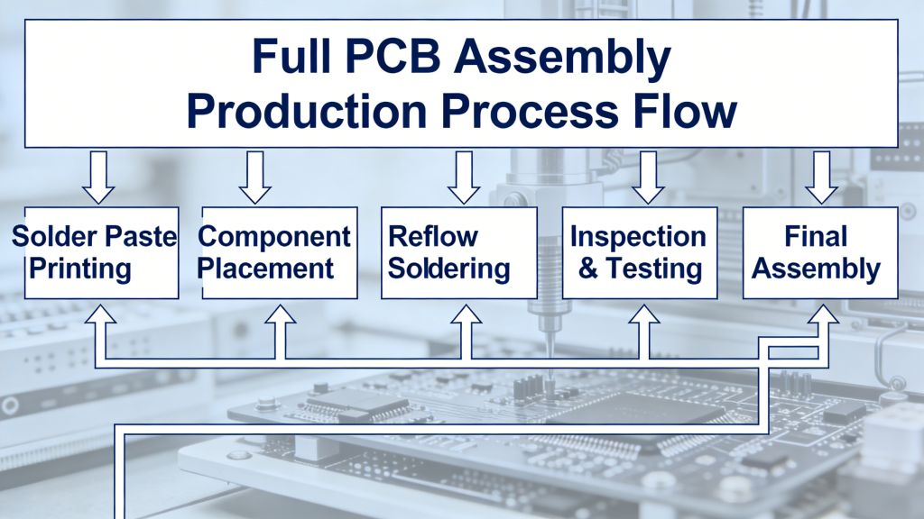 Full PCB Assembly Production Process Flow