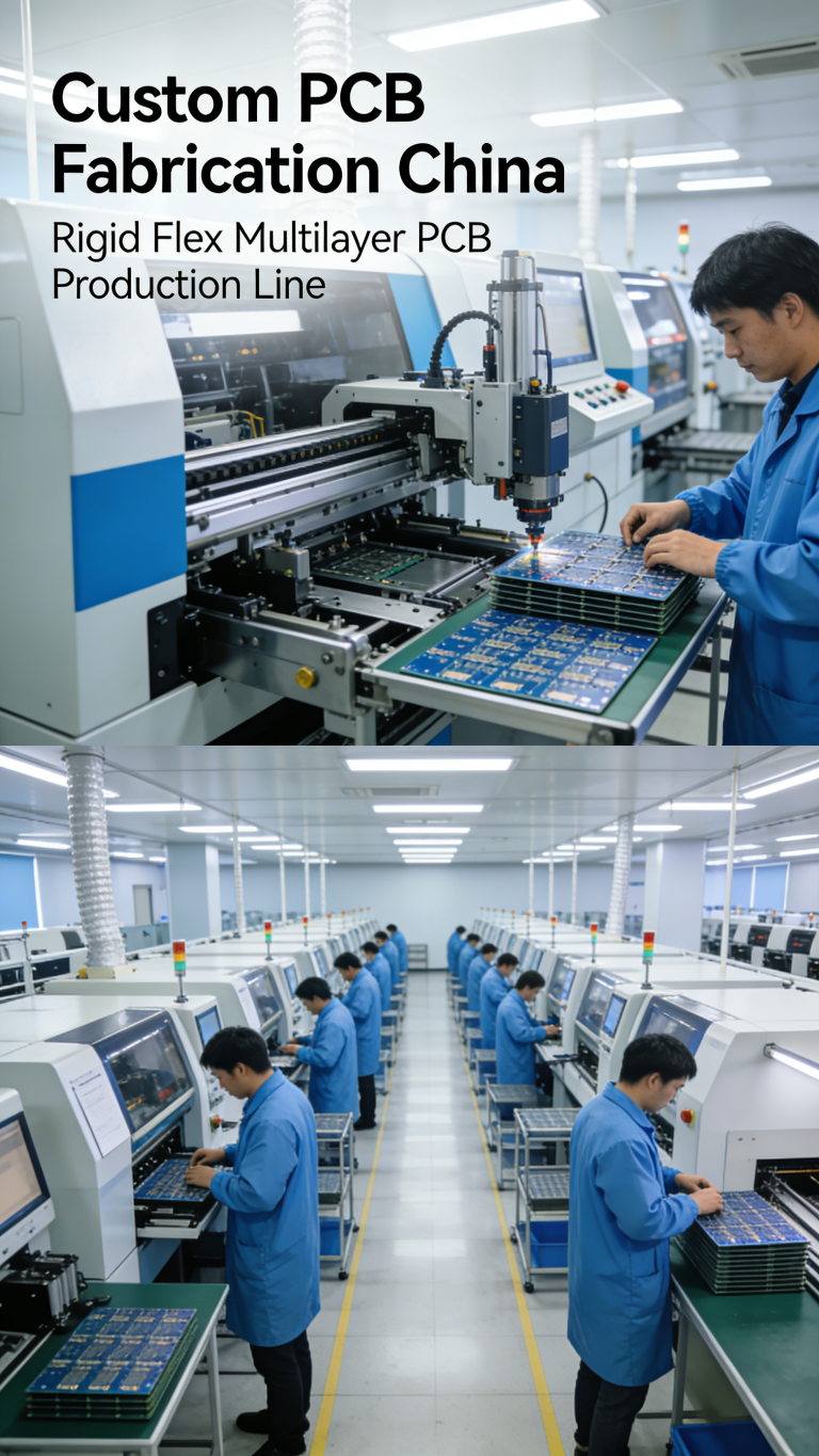 Custom PCB Fabrication China – Rigid Flex Multilayer PCB Production Line