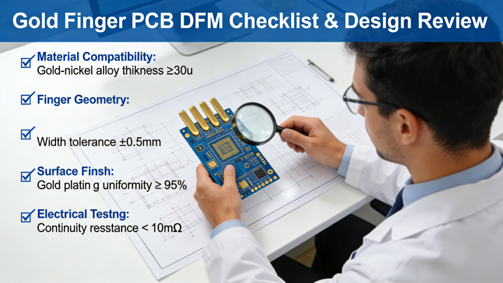 Gold Finger PCB DFM Checklist and Design Review