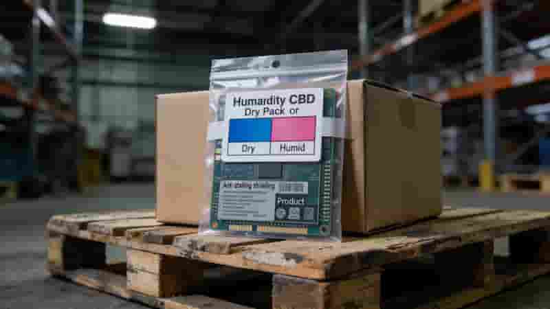 Humidity indicator card for printed circuit board dry storage
