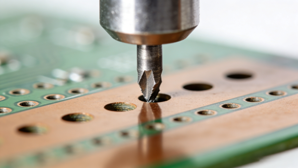 PCB controlled depth drilling process for blind vias
