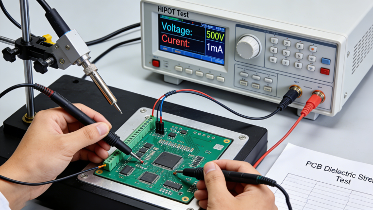 PCB dielectric strength HIPOT test equipment and process