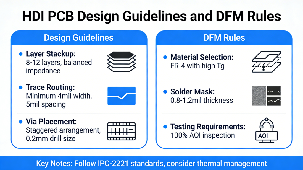 HDI PCB Design Guidelines and DFM Rules