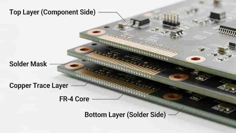 Double Sided PCB Stack Up and Layer Construction