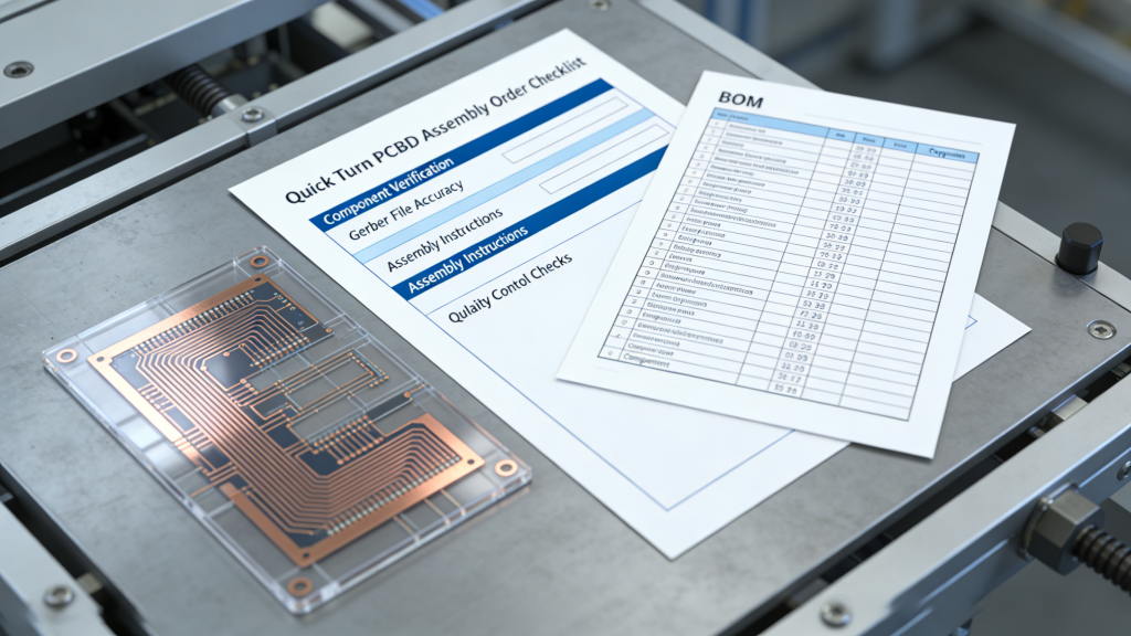 Quick Turn PCB Assembly Order Document Checklist Gerber BOM