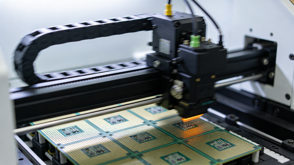 Pick and place machine for PCB assembly component placement