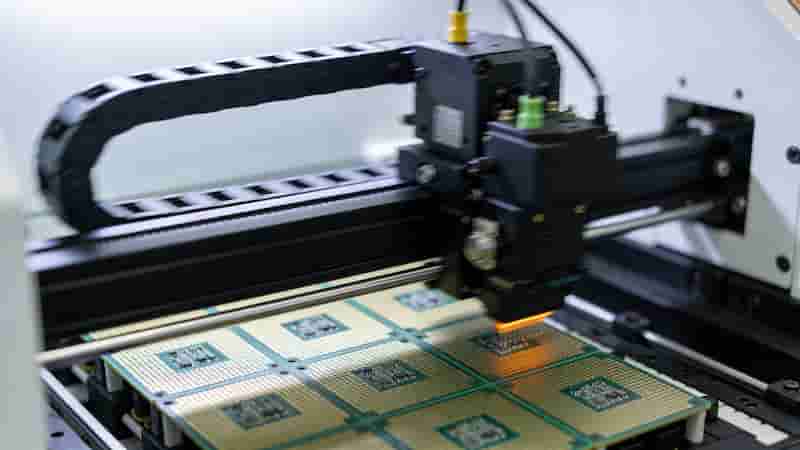 Pick and place machine for PCB assembly component placement