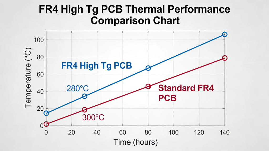 FR4 high Tg PCB thermal performance and temperature resistance chart