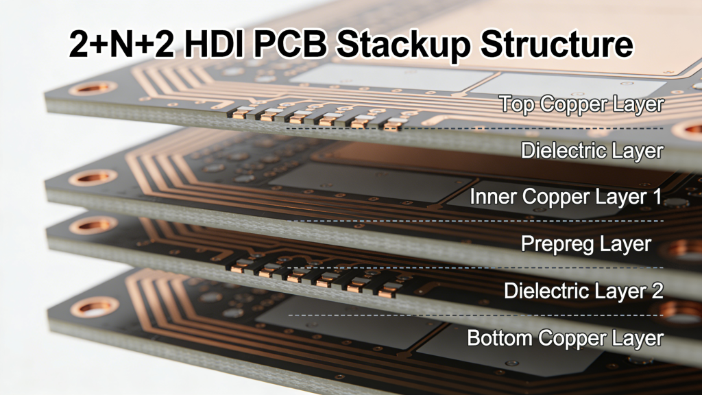 2+N+2 HDI PCB stackup structure