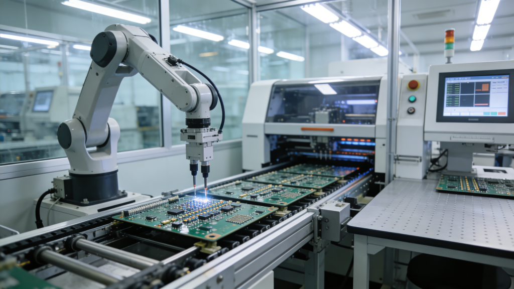 LED PCB SMT assembly line AOI inspection