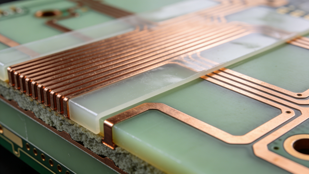 PCB Solder Mask basic structure protecting copper traces and SMT pads