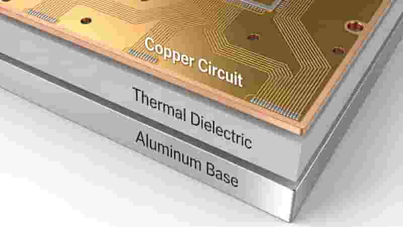 Aluminum PCB structure copper dielectric aluminum base