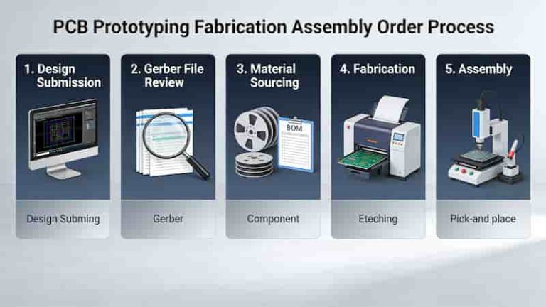 PCB Order Process Flow for Prototyping Fabrication Assembly