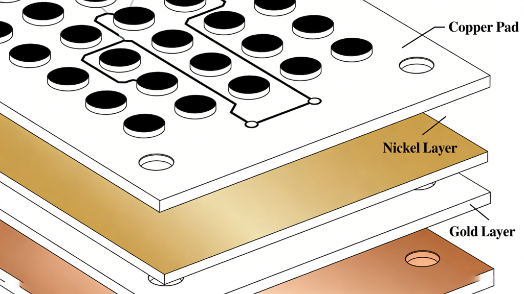 ENIG PCB surface finish layer structure nickel gold SMT PCB