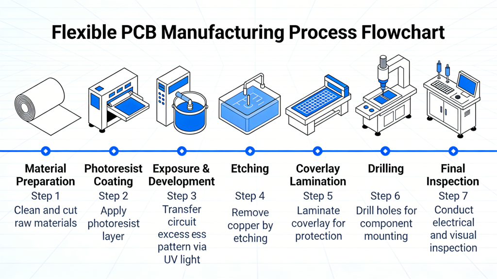 Multilayer Flexible PCB Stackup Structure