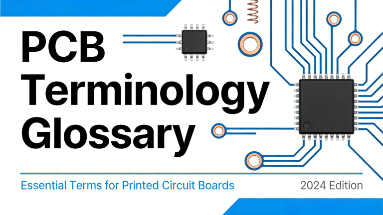 PCB basic structure diagram showing trace pad silkscreen component
