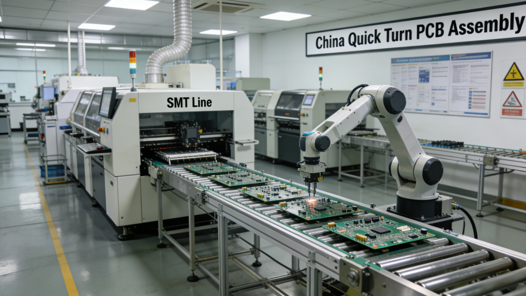 China Quick Turn PCB Assembly Manufacturing Facility SMT Line