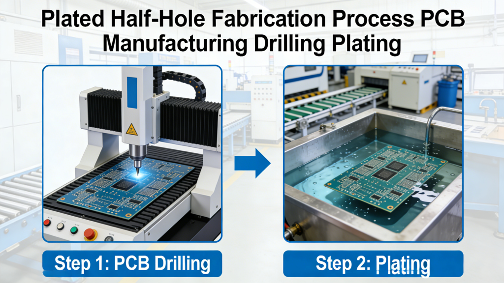 Plated Half-Hole Fabrication Process PCB Manufacturing