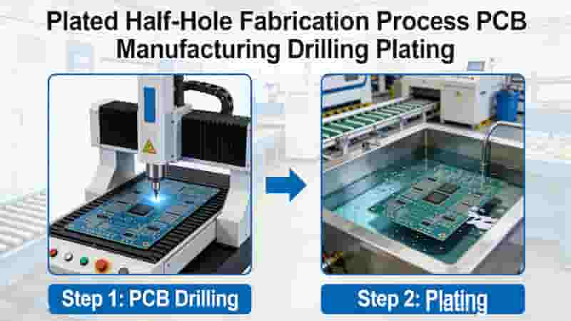 Plated Half-Hole Fabrication Process PCB Manufacturing