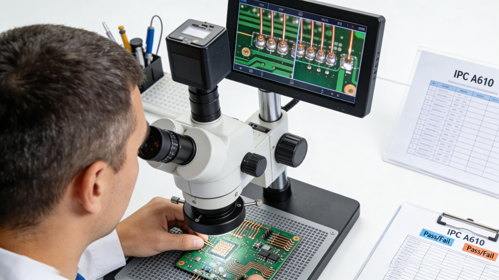 PCB Quality Control IPC A610 Inspection