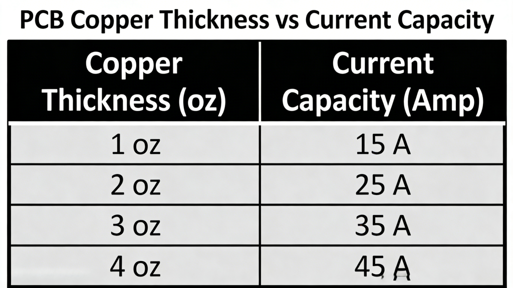 PCB Copper Thickness Current Capacity vs Trace Width