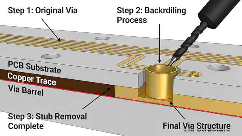 PCB Substrate Copper TraceVia Barrel