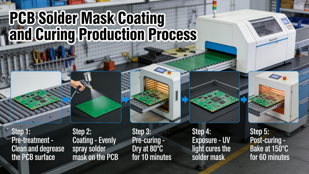 PCB Solder Mask Coating and Curing Production Process
